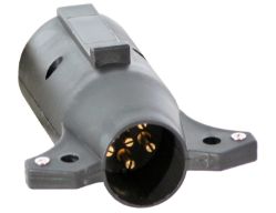 Buyers Products TC2076P 7-Pin Flat to 6-Pin Round Plastic Adapter - Center Pin Auxiliary Power - BUY TC2076P