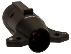 Buyers Products TC2076P 7-Pin Flat to 6-Pin Round Plastic Adapter - Center Pin Auxiliary Power - BUY TC2076P