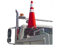 Buyers Products TCH10H Traffic Cone Holders - 18" - Horizontal Bracket Mount - Silver Powder Coat Finish - BUY TCH10H