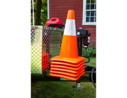 Buyers Products TCH10V Traffic Cone Holders - 22" - Vertical Bracket Mount - Silver Powder Coat Finish - BUY TCH10V