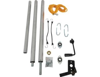Buyers Products TDH7515 Pull-Style Tarp System with 7.5 x 15 Black Mesh Tarp, Aluminum Deflector and Housing 