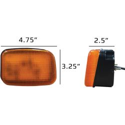 Stens TL7020R Right LED John Deere Amber Cab Light - STE TL7020R