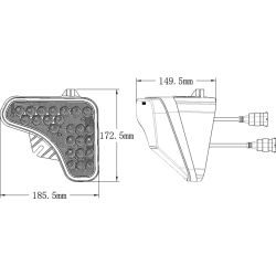Stens TL970R Bobcat Skid Steer Right LED Headlight - STE TL970R