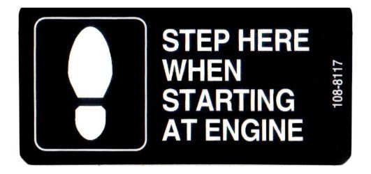 Toro 108-8117 Foot Placement Decal 