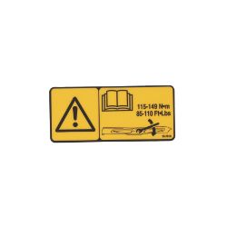 Toro 93-7818 Blade Bolt Torque Decal - TOR 93-7818