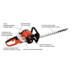 ECHO HC-155 21.2cc Easy Start Hedge Trimmer w/ 24" Double-Sided Blades - ECH HC-155