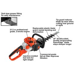 ECHO HC-2020 21.1cc Easy Starting Hedge Trimmer w/ 20" Double-Sided Blades - ECH HC-2020