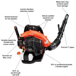 ECHO PB-580H 58.2cc 215mph 510CFM Gas Backpack Leaf Blower w/ Hip-Mounted Throttle - ECH PB-580H