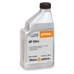 STIHL 0781 313 8013 12.8 oz. HP Ultra Fully Synthetic Two-Cycle Engine Oil - 5 Gallon Mix 