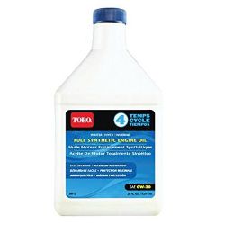 Toro 38913 20oz Bottle of Winter Blend Premium SAE 0W-30 Synthetic 4-Cycle Engine Oil 