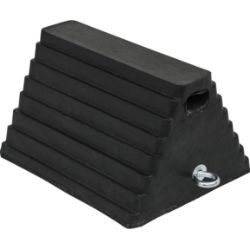 Buyers Products WC1086 Rubber Wheel Chock with Chain Eye - 10" x 8" x 6" - BUY WC1086