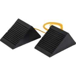 Buyers Products WC35225 Mini Rubber Wheel Chock Pair with Rope - 3" x 5" x 2.25" - BUY WC35225