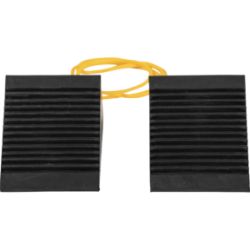 Buyers Products WC35225 Mini Rubber Wheel Chock Pair with Rope - 3" x 5" x 2.25" - BUY WC35225