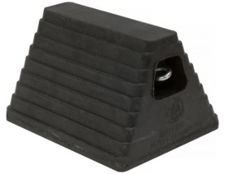 Buyers Products WC6810L Rubber Wheel Chock with Chain Eye - 10" x 8" x 6" 