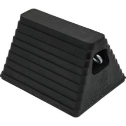 Buyers Products WC6810L Rubber Wheel Chock with Chain Eye - 10" x 8" x 6" - BUY WC6810L