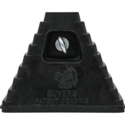 Buyers Products WC6810L Rubber Wheel Chock with Chain Eye - 10" x 8" x 6" - BUY WC6810L