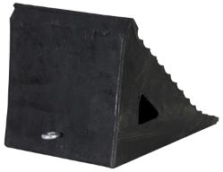 Buyers Products WC796R Rubber Wheel Chock with Chain Eye - 9-1/2" x 7" x 7" - BUY WC796R
