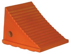 Buyers Products WC8118 Fluorescent Orange Poly Wheel Chock - 8.69" x 11.25" x 8.13" - BUY WC8118