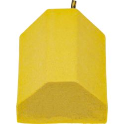 Buyers Products WC9642Y Yellow Composite Wheel Chock Set with Rope - 9-1/2" x 6" x 4" - BUY WC9642Y