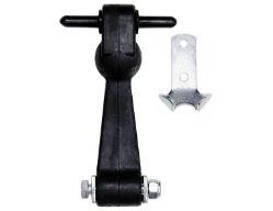 Buyers Products WJ205 6" Heavy Duty Rubber Hood Catch with Brackets & Pin (No Bumper) - BUY WJ205