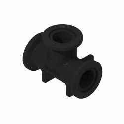 BOSS 127-9834 Tee Fitting (1 x 1 x 1 MFD Flange, PP) 