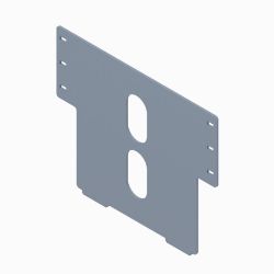 BOSS 143-0502 0.188 Stainless Steel Snowrator Chassis Rear Plate 