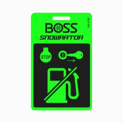 BOSS 143-0740 Snowrator Fuel Shut-Off Tag - BOSS 143-0740