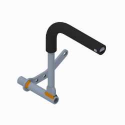 BOSS 143-2808 Snowrator Right Lever Assembly w/ Grip 