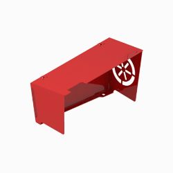 BOSS 143-3227-01 Left Snowrator Pump Cover (Weld, Red) 