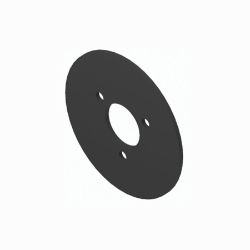 BOSS 143-3429-03 Snowrator 40" Broom Bristle End Cap Plate (Black) 