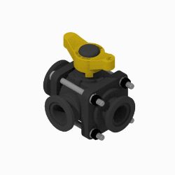 BOSS 143-7029 1" Manifold 3-Way Ball Valve 