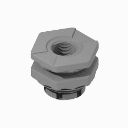 BOSS 143-7206 1.0 FNPT x 1.0 FNPT PP Bulkhead Fitting 