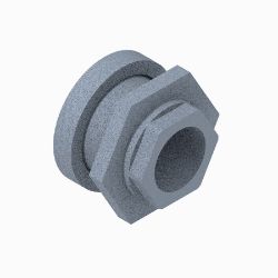 BOSS 143-7450 3 FNPT x 3 FNPT PP Bulkhead Fitting 
