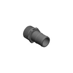 BOSS 143-7461 Straight Fitting (2.0 MNPT x 2.0 Barb, PP) 