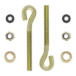 BOSS HDW01744 1/2 x 5.25" Spade & Nut Eye Bolt Kit (2 pk) 