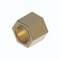 BOSS HDW05619 5/8-11 Nylon Insert Yellow Zinc Nut 