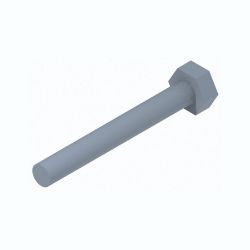 BOSS HDW05857 1/4-20 x 2 Stainless Steel 4-10 Hex Head Cap Screw - BOSS HDW05857