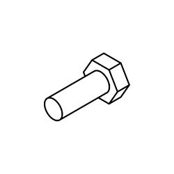 Boss HDW14349 Stainless Steel Hex Head Screw : M6-1.0 x 16mm 