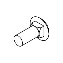 Boss HDW22328 Stainless Steel Carriage Bolt : 1/2-13 x 1.25 