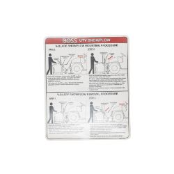 BOSS MSC12924 UTV V-Blade Mounting Instruction Decal - BOSS MSC12924