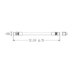 Boss MSC17846 Grease Hose Assembly w/ Zerk Bulkhead [12] 