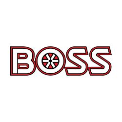 BOSS MSC18158 8292V DXT Stainless Steel Boss Logo Decal 
