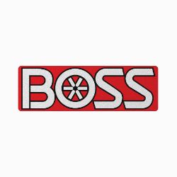 BOSS MSC18578 HTX Front of Blade Red Boss Logo Decal 