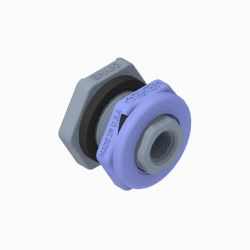 BOSS MSC20104 1/2 FNTP x 1/2 FNPT PP Bulkhead Fitting 