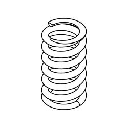 Boss MSC22497 Compression Spring : 2.5" OD x 4.5" 