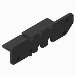 BOSS PBA03542-03 Chevy 87 Black Weld Drive Side Pushbeam Support Plate 
