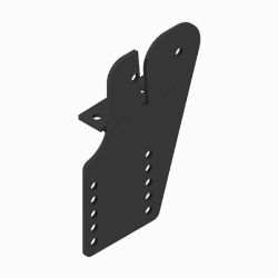 BOSS PBA06337-03 Frontier Left Hand Black Weld Pushbeam Support Plate Assembly (09+) - BOSS PBA06337-03
