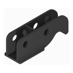 BOSS STB13540-03 ATV/UTV Black Weld Straight Blade Adjustable Mounting Assembly 