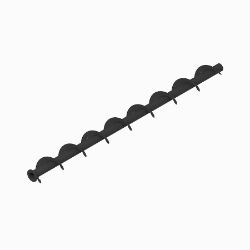 BOSS VBS14260-03 VBS 6 OD x 9P x 71.41L Black Weld Auger 