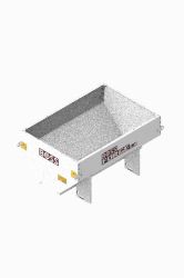 BOSS VBS17101 Forge 2 Cubic Yard Stainless Steel Hopper Assembly 